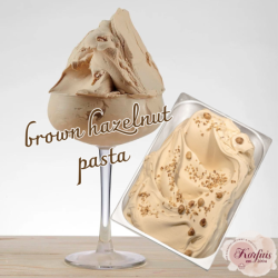 Γεύση παγωτού φουντούκι brown hazelnut pasta