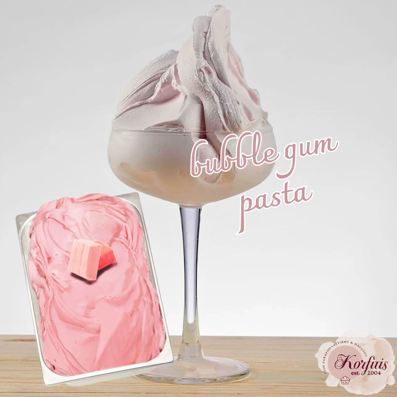 Γεύση παγωτού τσιχλόφουσκα bubble gum pasta