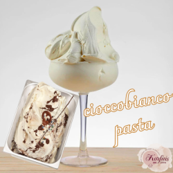 Γεύση παγωτού λευκή σοκολάτα cioccobianco pasta