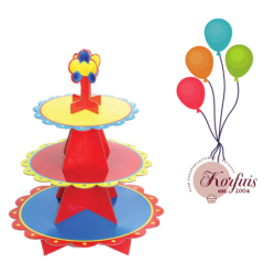 Βάση cup cakes 3όροφη χάρτινη