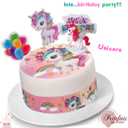 Σχέδιο τούρτας Unicorn σετ 20cm