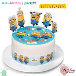 Σχέδιο τούρτας Minions happy birthday σετ 20cm