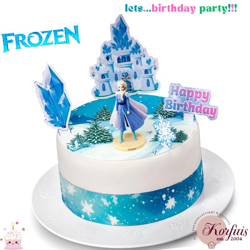 Σχέδιο τούρτας Frozen στα χιόνια σετ 20cm