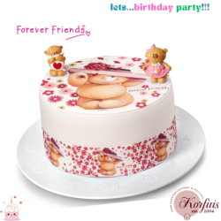 Σχέδιο τούρτας For ever friends αρκουδάκια σετ 20cm