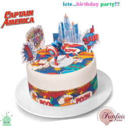 Σχέδιο τούρτας Captain America σετ 20cm