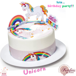 Σχέδιο τούρτας Unicorn σετ 20cm