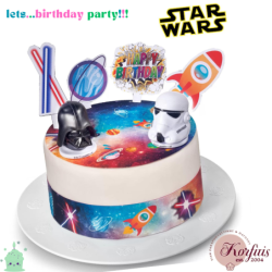 Σχέδιο τούρτας Star wars διάστημα σετ 20cm