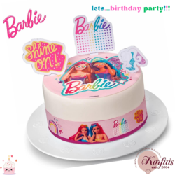 Σχέδιο τούρτας Barbie dreamtopia σετ 20cm