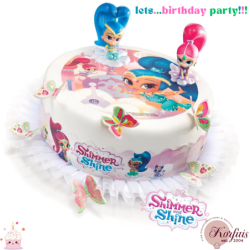 Σχέδιο τούρτας Shimmer & Shine σετ 20cm