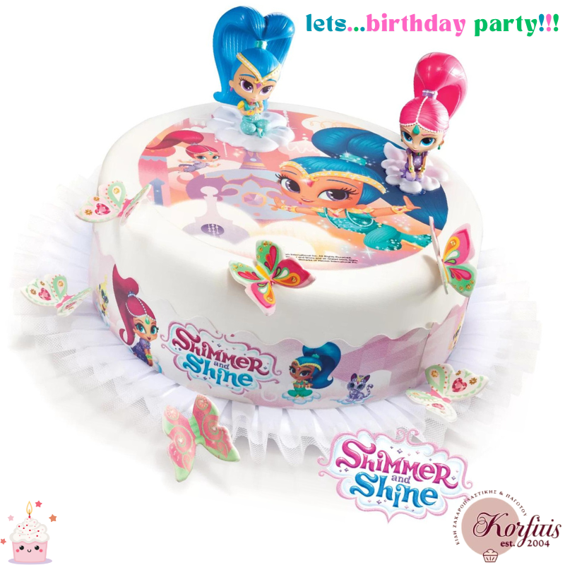 Σχέδιο τούρτας Shimmer & Shine σετ 20cm