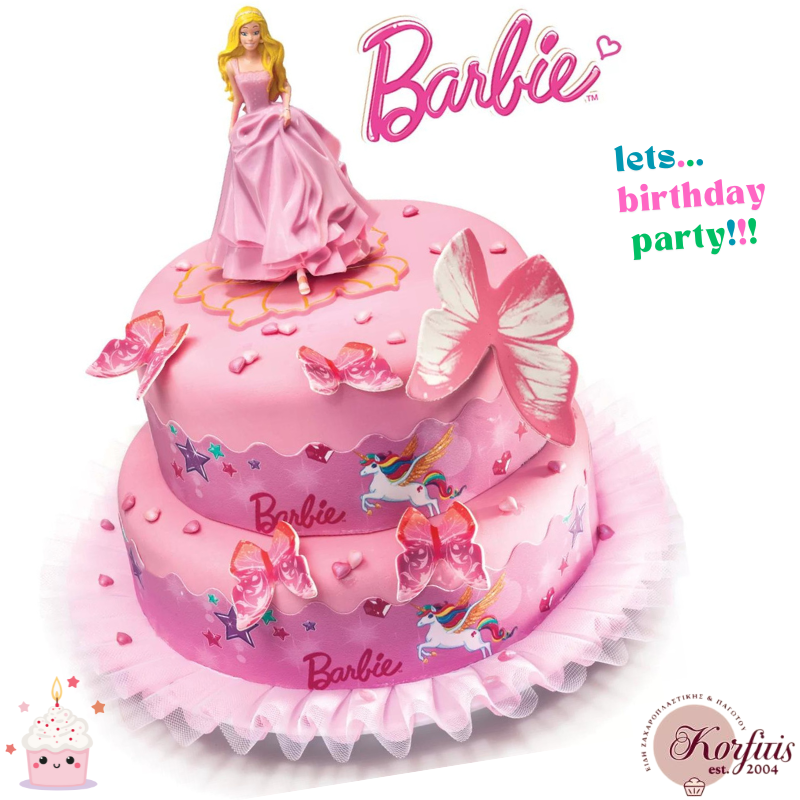 Σχέδιο τούρτας Barbie σετ 20cm