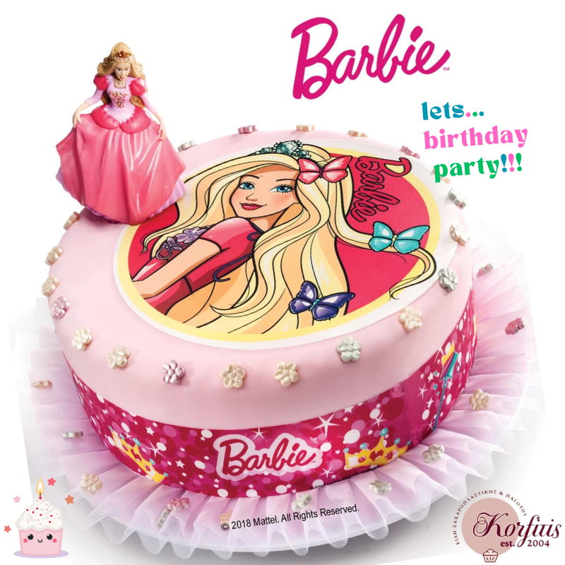Σχέδιο τούρτας Barbie σετ 20cm