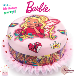 Σχέδιο τούρτας Barbie cut out σετ 20cm