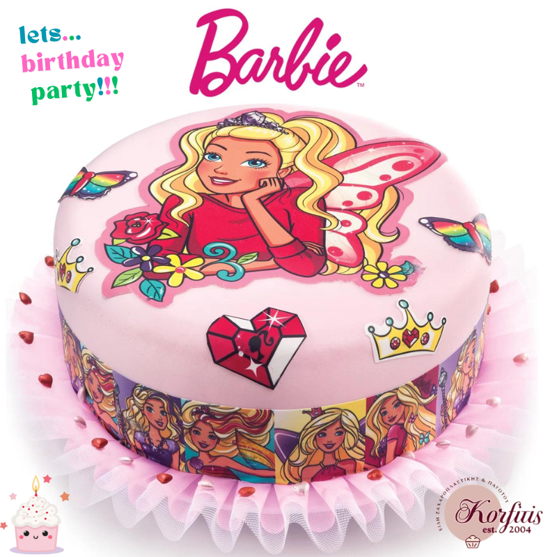 Σχέδιο τούρτας Barbie cut out σετ 20cm