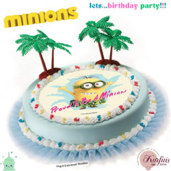 Σχέδιο τούρτας Minions "proud to be a minion" σετ 20cm