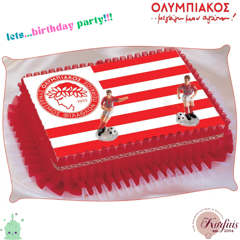 Σχέδιο τούρτας Ολυμπιακός σετ 20x30cm