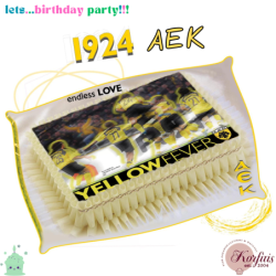 Σχέδιο τούρτας Αεκ "Yellow fever" σετ 20x30cm