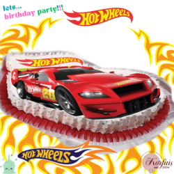 Σχέδιο τούρτας hot wheels σετ 27x45cm