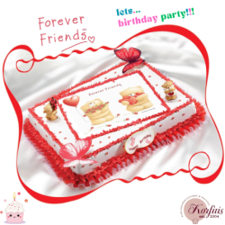 Σχέδιο τούρτας forever friends σετ 20x30cm
