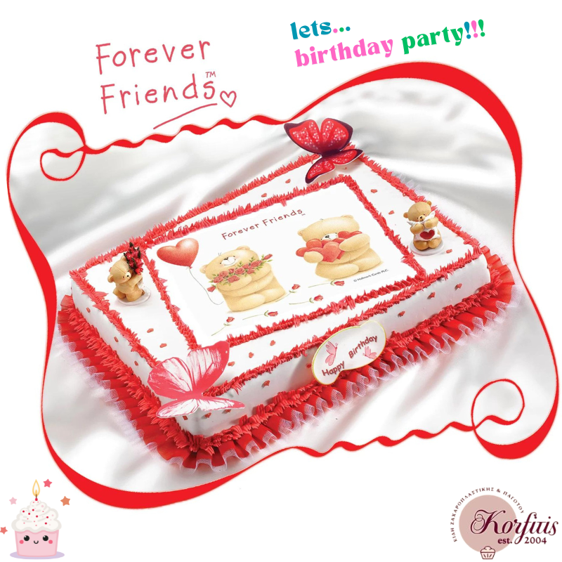 Σχέδιο τούρτας forever friends σετ 20x30cm Σχέδιο τούρτας forever friends σετ 20x30cm