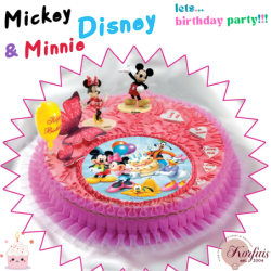 Σχέδιο τούρτας Mickey & Minnie Disney σετ 20cm
