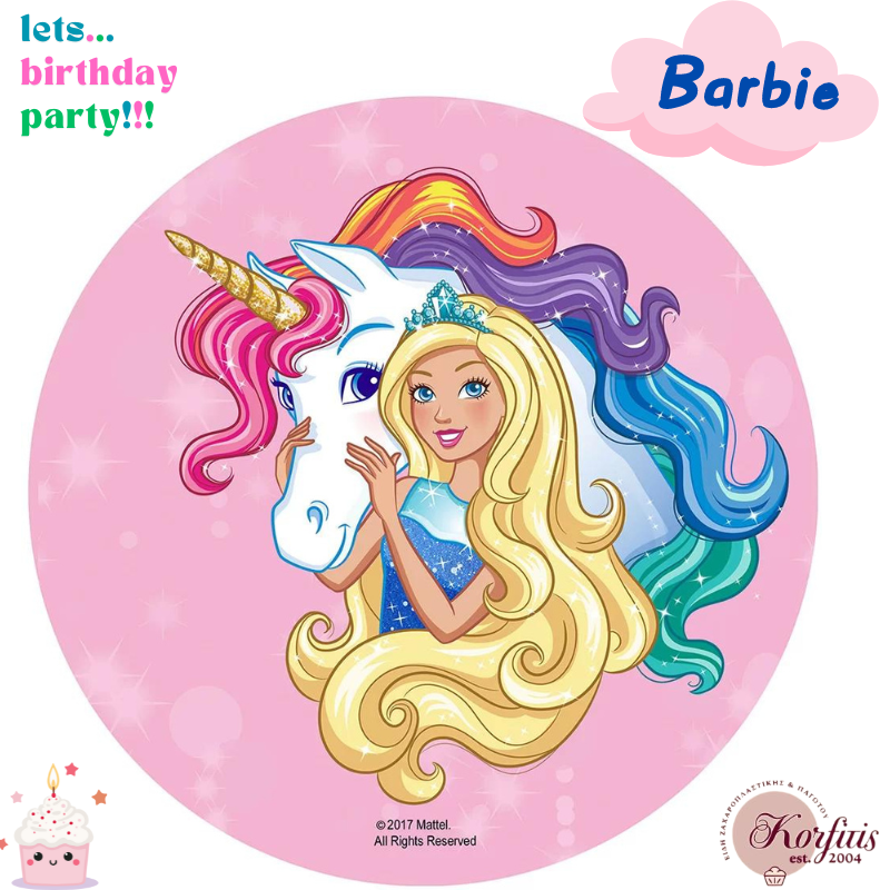 Σχέδιο τούρτας Barbie 20cm