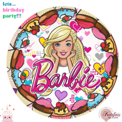 Σχέδιο τούρτας Barbie 20cm