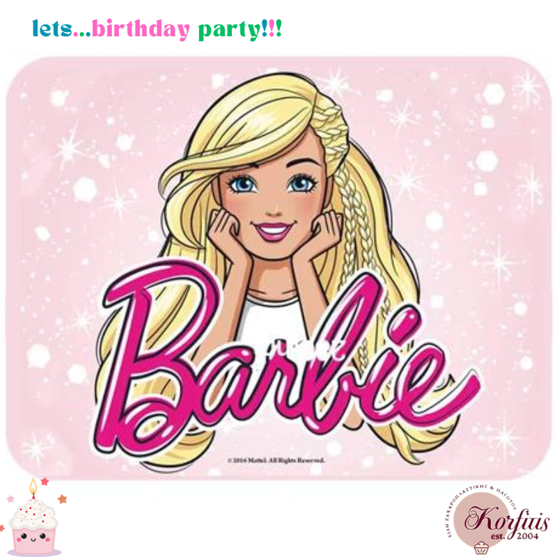 Σχέδιο τούρτας Barbie 20x30cm