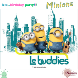 Σχέδιο τούρτας Minions le buddies 20x30cm