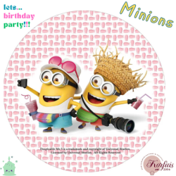 Σχέδιο τούρτας Minions διακοπές 20cm