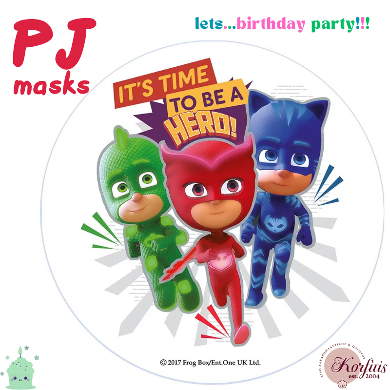 Σχέδιο τούρτας Pj masks 20cm