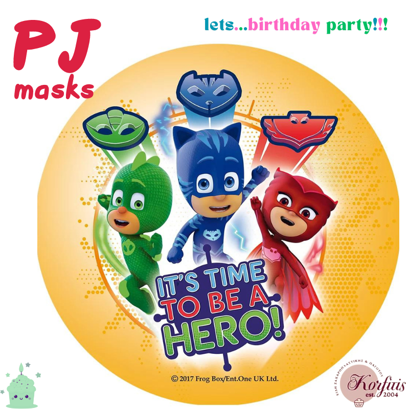 Σχέδιο τούρτας Pj masks 20cm