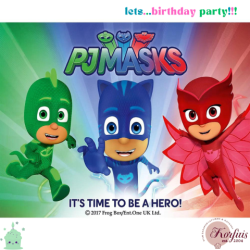 Σχέδιο τούρτας Pj masks 20x30cm