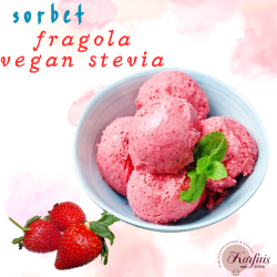 Σορμπέ φράουλα vegan stevia di gusto