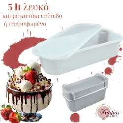 Δοχείο παγωτού λευκό 5lt