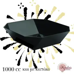 Μπωλ οκτάπλευρο μαύρο 1000cc