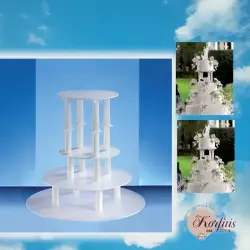 Βάση τούρτας πλαστική 4όροφη