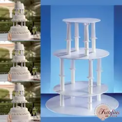 Βάση τούρτας πλαστική 4όροφη