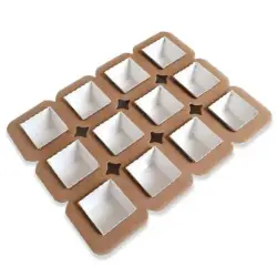 Φορμα χάρτινη 12 ατομικών θέσεων easy bake trays