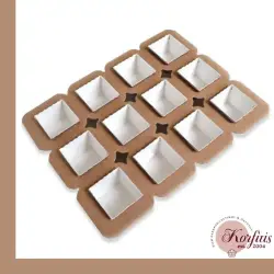 Φορμα χάρτινη 12 ατομικών θέσεων easy bake trays