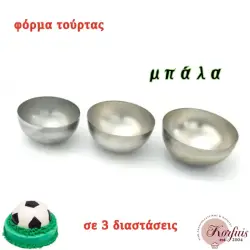 Φόρμα τούρτας μπάλα ανοξείδωτη