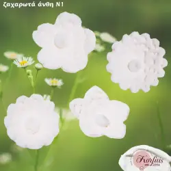 Ζαχαρωτά άνθη διακόσμησης Ν1