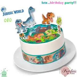 Σχέδιο τούρτας Jurassic Word σετ 20cm