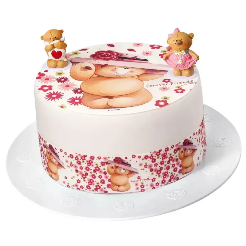 Σχέδιο τούρτας Forever friends αρκουδάκια σετ 20cm