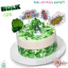 Σχέδιο τούρτας Hulk σετ 20cm
