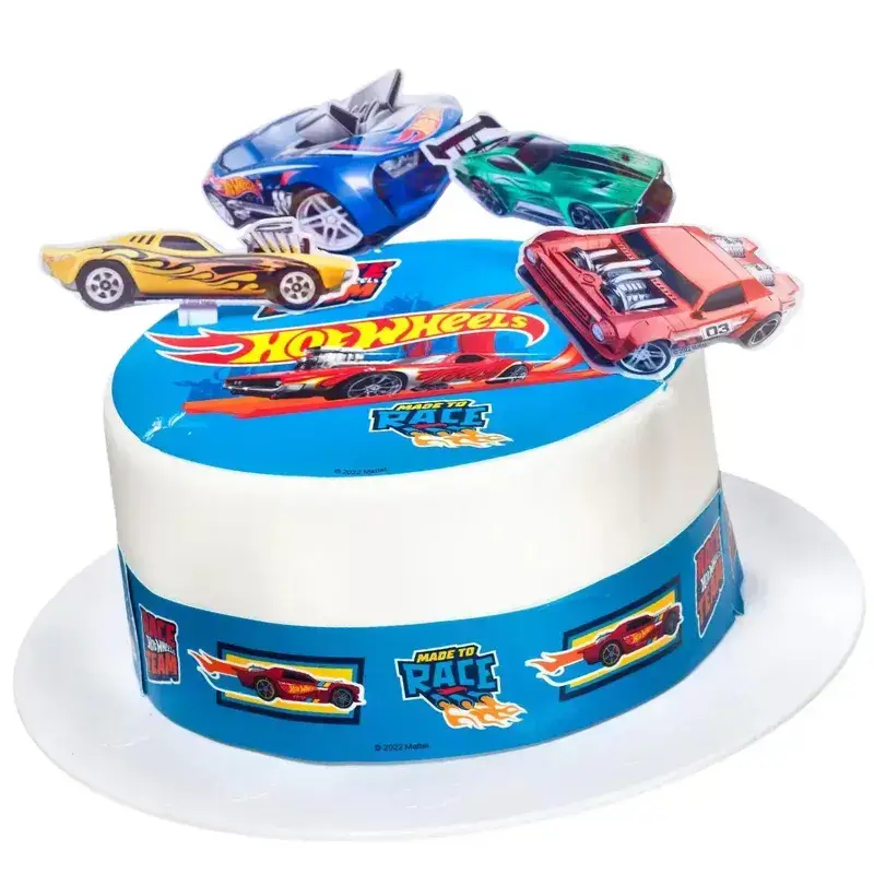 Σχέδιο τούρτας Hot wheels made to race σετ 20cm