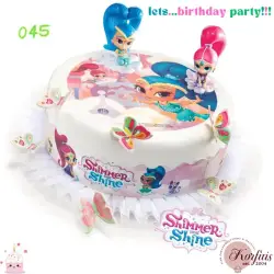 Σχέδιο τούρτας Shimmer & Shine σετ 20cm