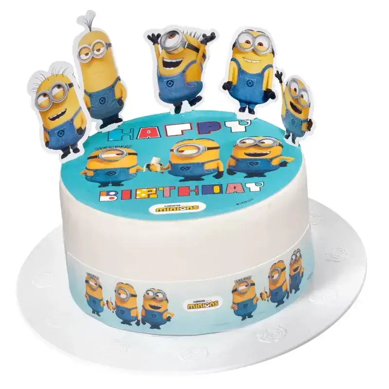 Σχέδιο τούρτας Minions happy birthday σετ 20cm