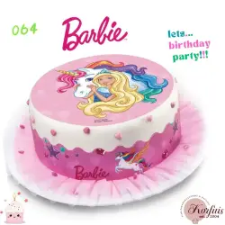 Σχέδιο τούρτας Barbie μονόκερος  20cm