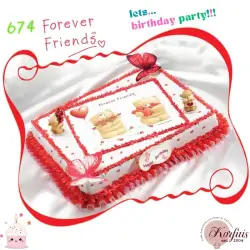 Σχέδιο τούρτας forever friends σετ 20x30cm